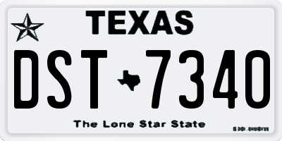 TX license plate DST7340