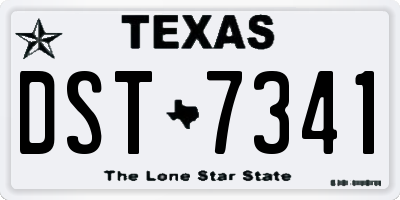 TX license plate DST7341