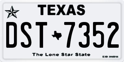 TX license plate DST7352