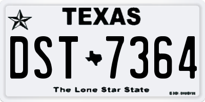 TX license plate DST7364