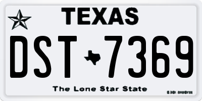 TX license plate DST7369