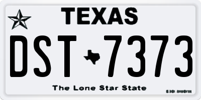 TX license plate DST7373