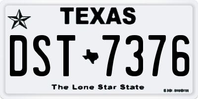 TX license plate DST7376