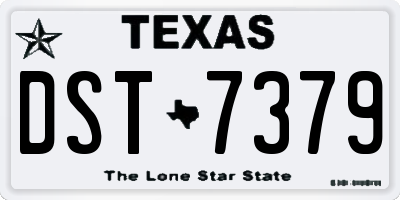 TX license plate DST7379