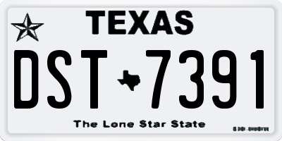 TX license plate DST7391