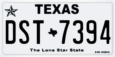 TX license plate DST7394