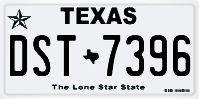 TX license plate DST7396