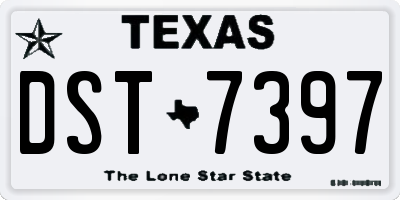 TX license plate DST7397