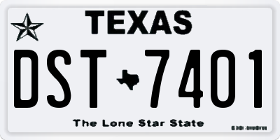 TX license plate DST7401