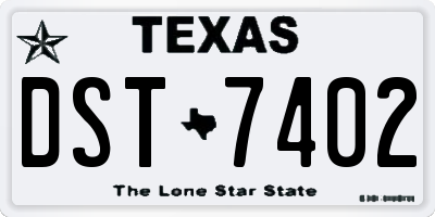 TX license plate DST7402