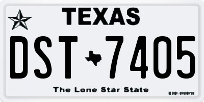 TX license plate DST7405