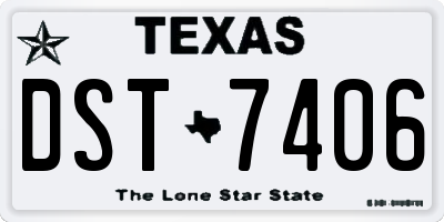 TX license plate DST7406