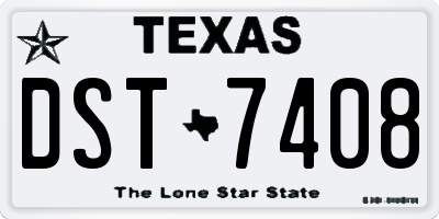 TX license plate DST7408
