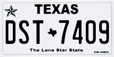 TX license plate DST7409