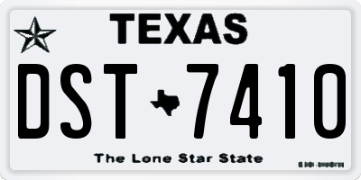 TX license plate DST7410