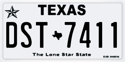 TX license plate DST7411