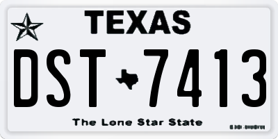 TX license plate DST7413