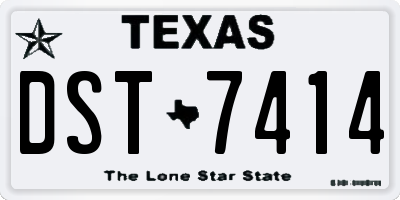 TX license plate DST7414