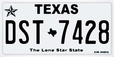 TX license plate DST7428