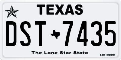 TX license plate DST7435
