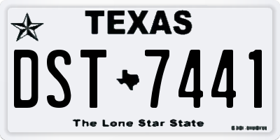TX license plate DST7441