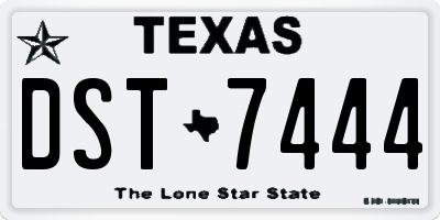 TX license plate DST7444