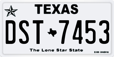 TX license plate DST7453