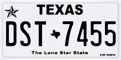 TX license plate DST7455