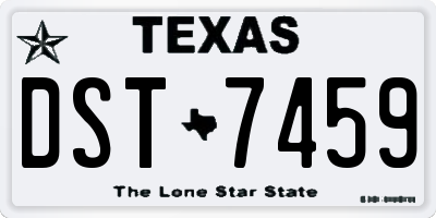 TX license plate DST7459