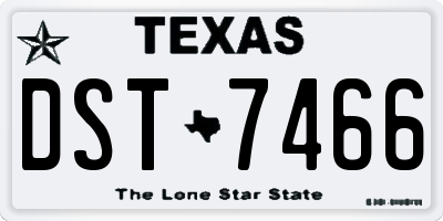 TX license plate DST7466