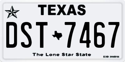TX license plate DST7467