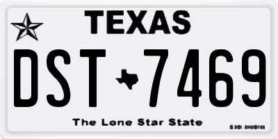 TX license plate DST7469