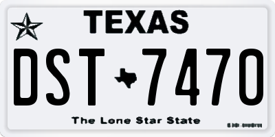 TX license plate DST7470