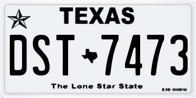 TX license plate DST7473