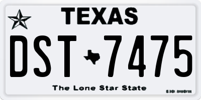 TX license plate DST7475