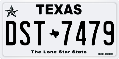 TX license plate DST7479
