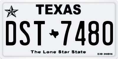 TX license plate DST7480