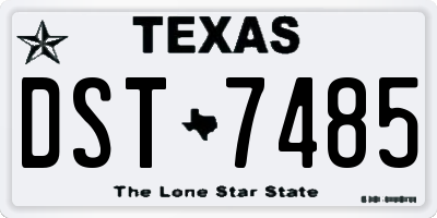 TX license plate DST7485