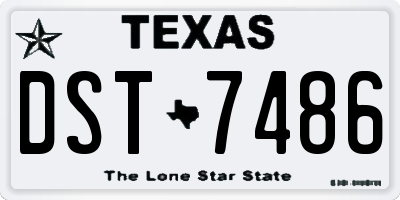 TX license plate DST7486