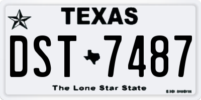 TX license plate DST7487
