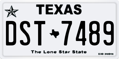 TX license plate DST7489