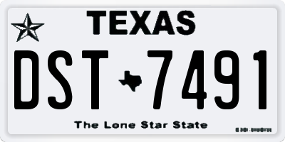 TX license plate DST7491