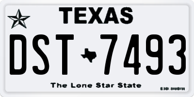 TX license plate DST7493