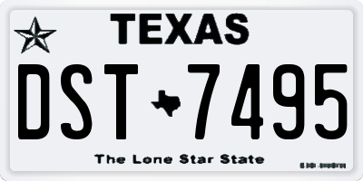 TX license plate DST7495