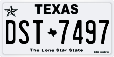 TX license plate DST7497