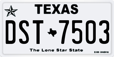 TX license plate DST7503
