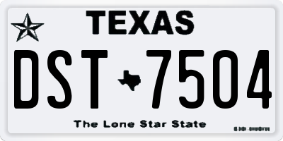 TX license plate DST7504