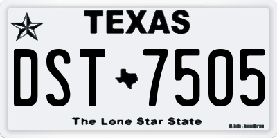 TX license plate DST7505