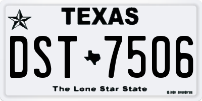 TX license plate DST7506