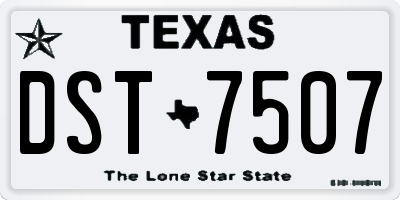 TX license plate DST7507
